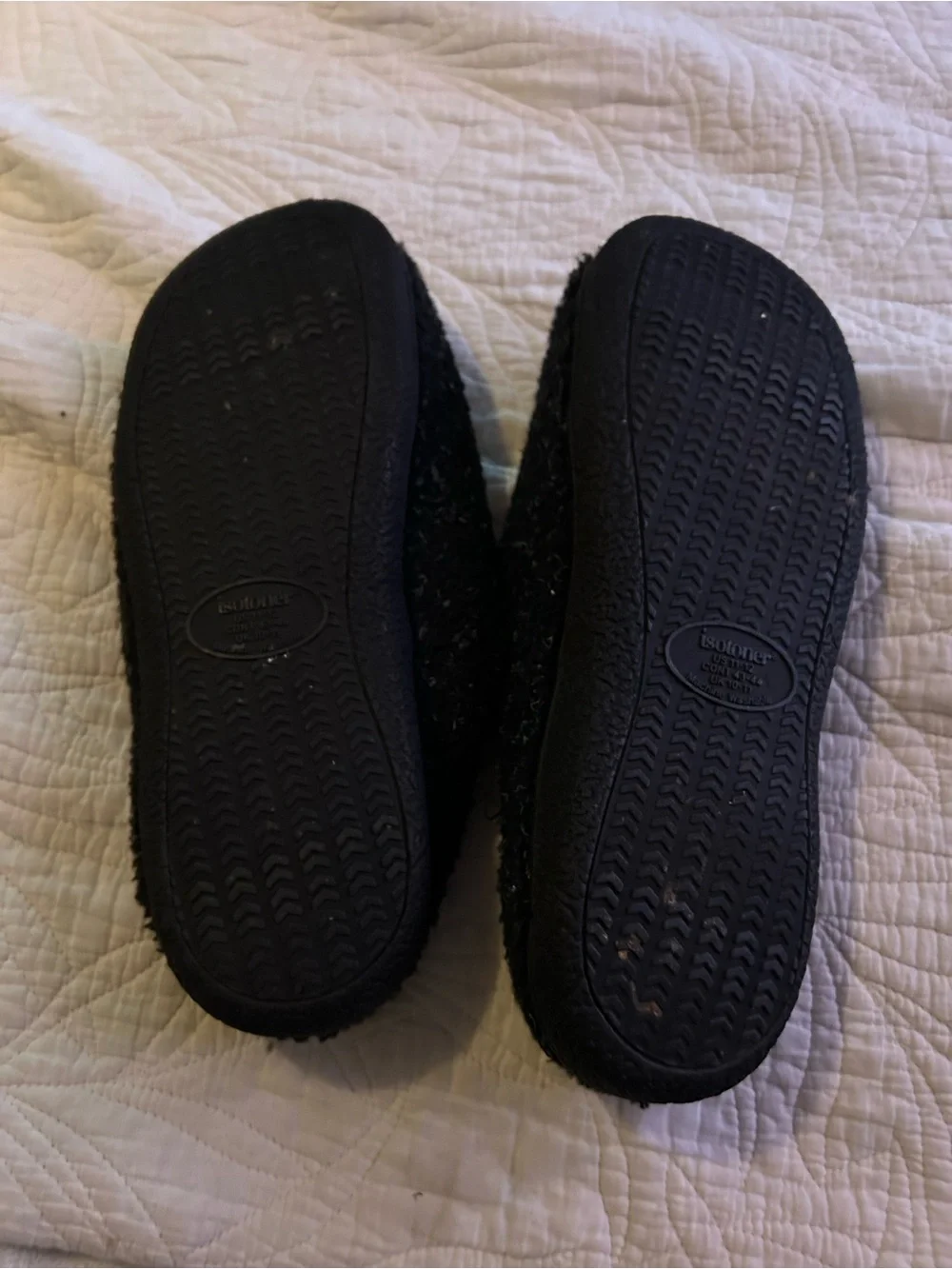 Cozy Black Fuzzy Slip-On Slippers